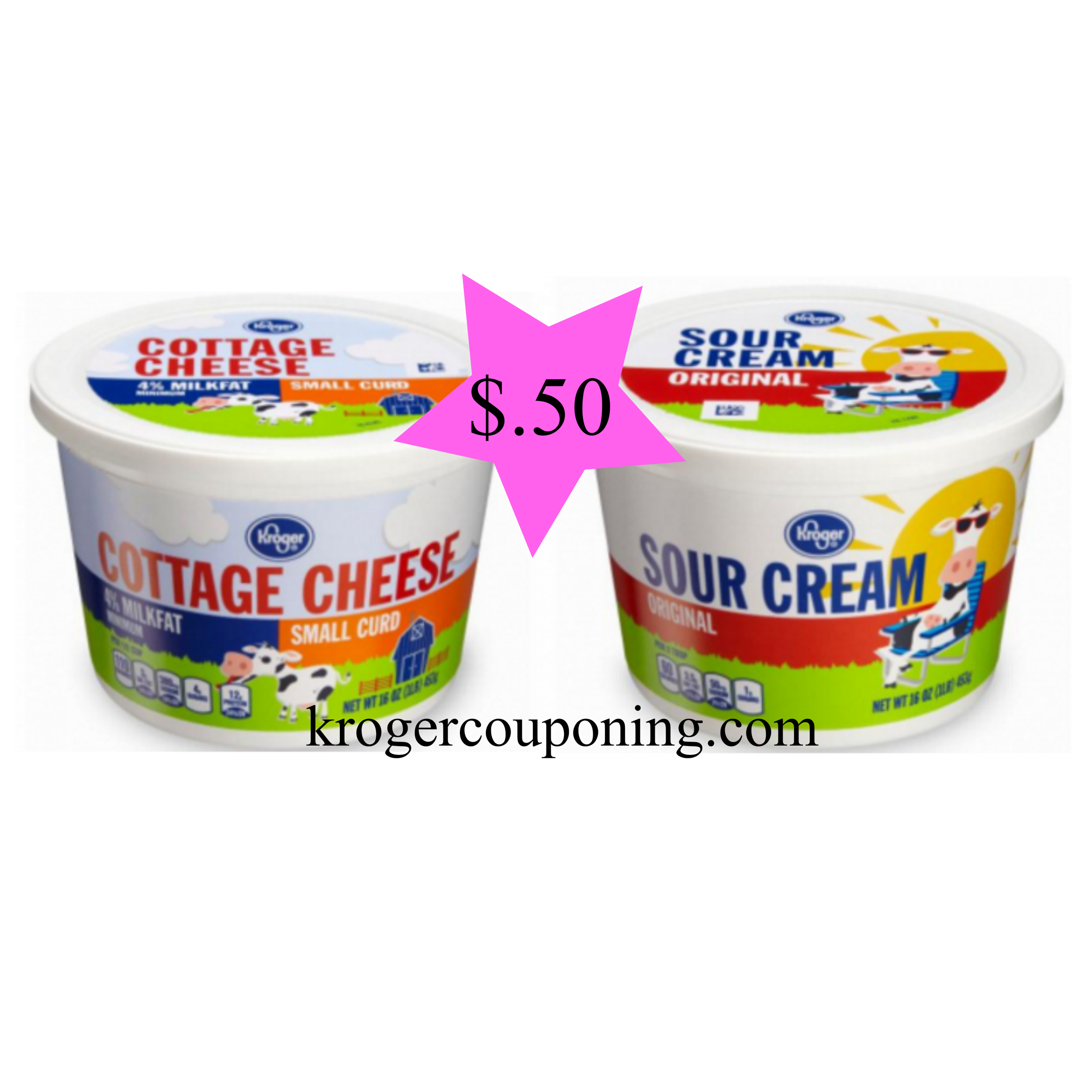 Kroger Sour Cream or Cottage Cheese .50 5x Digital Coupon Event