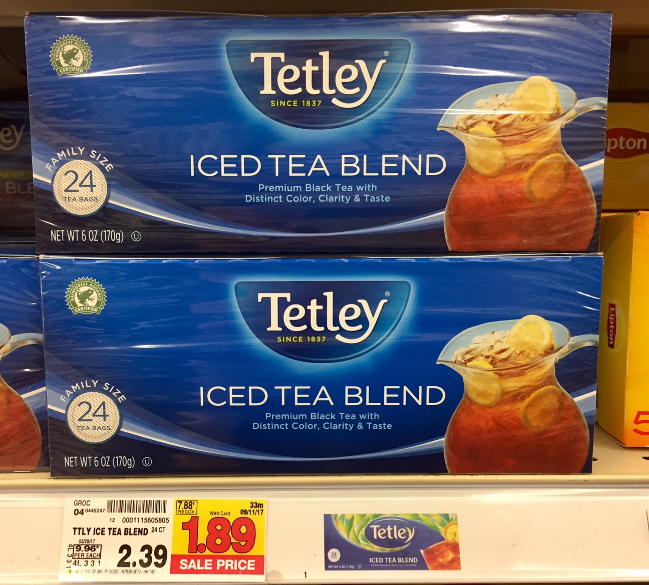 Tetley Iced Tea Bags 1.14! Kroger Couponing