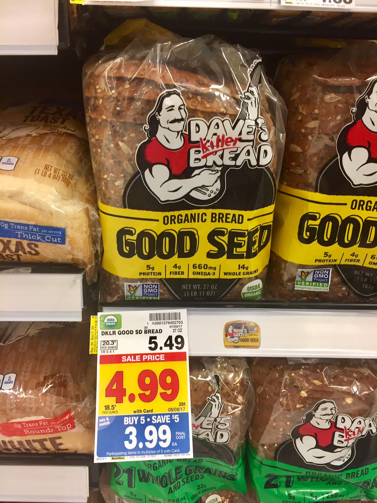 Dave #39 s Killer Bread just $2 99 Kroger Couponing Dave #39 s Killer Bread just $2 99 Kroger Couponing