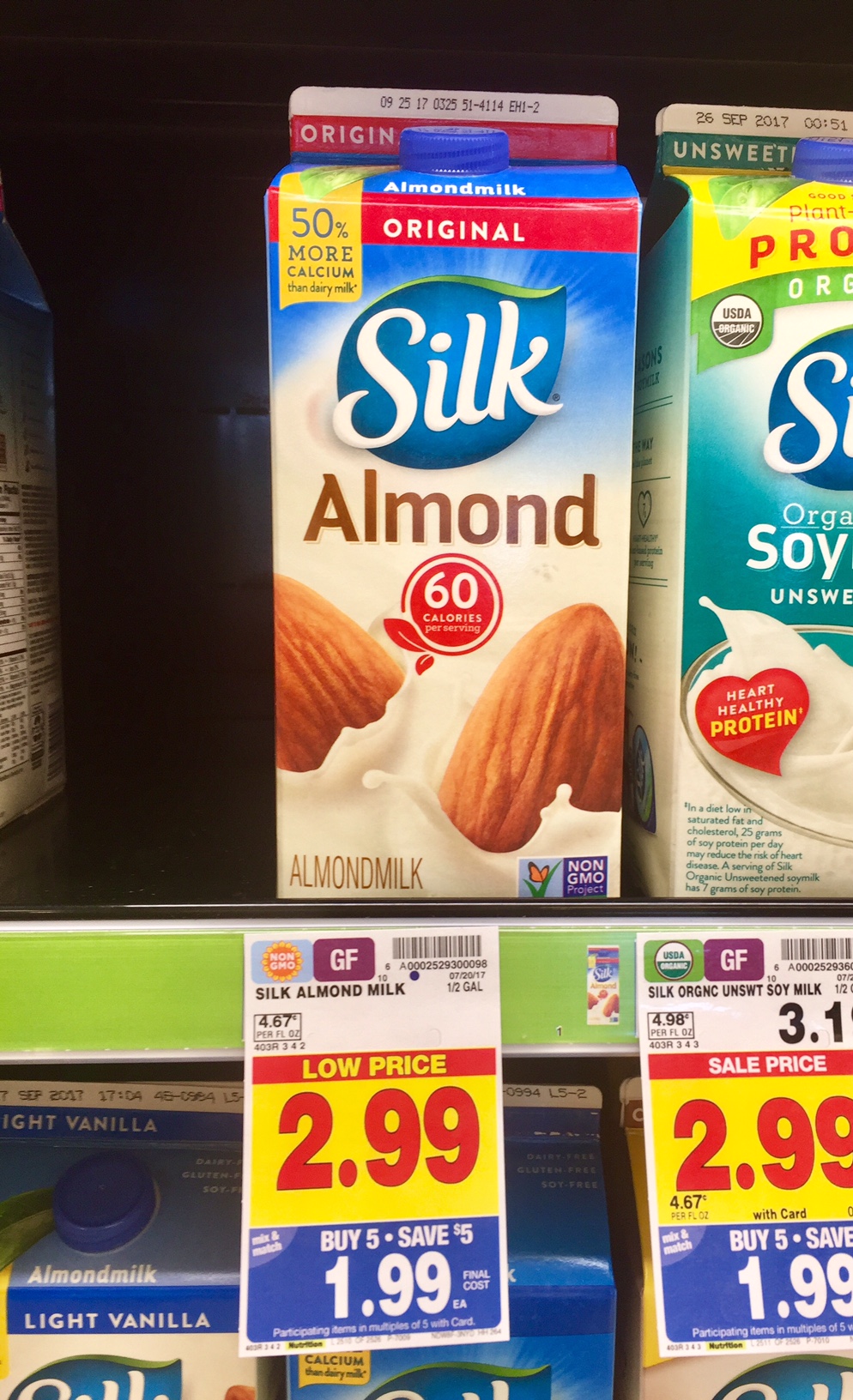 Silk Almond Milk just .99 Kroger Couponing