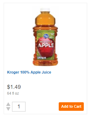kroger brand cran apple juice bar code