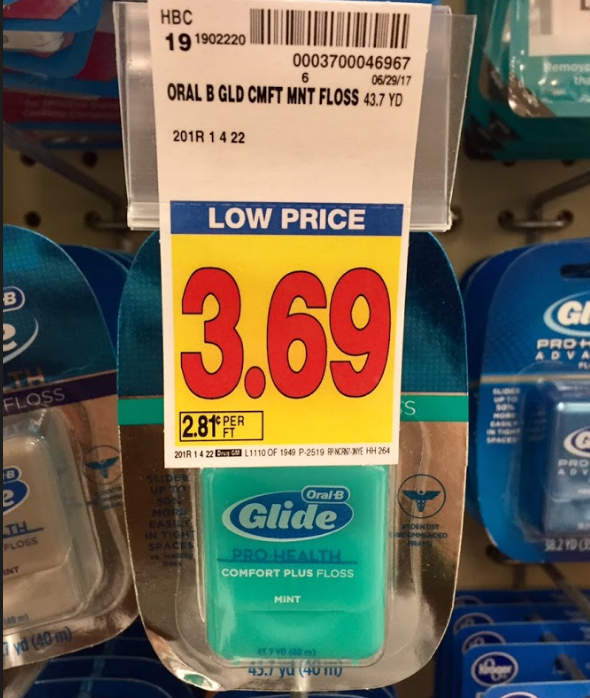 Glide Pro Health Floss 2.69 Kroger Couponing