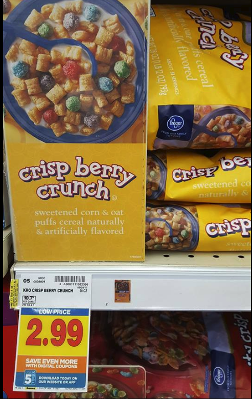 Kroger Bagged Cereal only $2.44! - Kroger Couponing