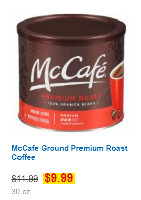 McCafe Ground Coffee $7.49 (reg $11.99) - Kroger Couponing