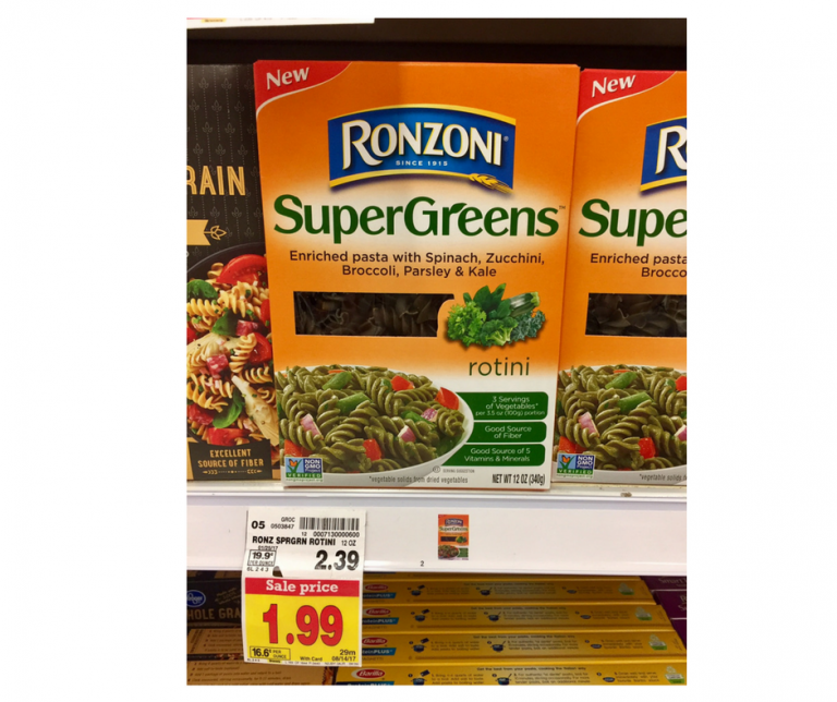 Ronzoni Super Greens Pasta just .99 Kroger Couponing
