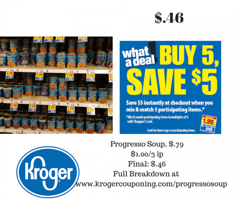 Progresso Soup just $.46 - Kroger Couponing