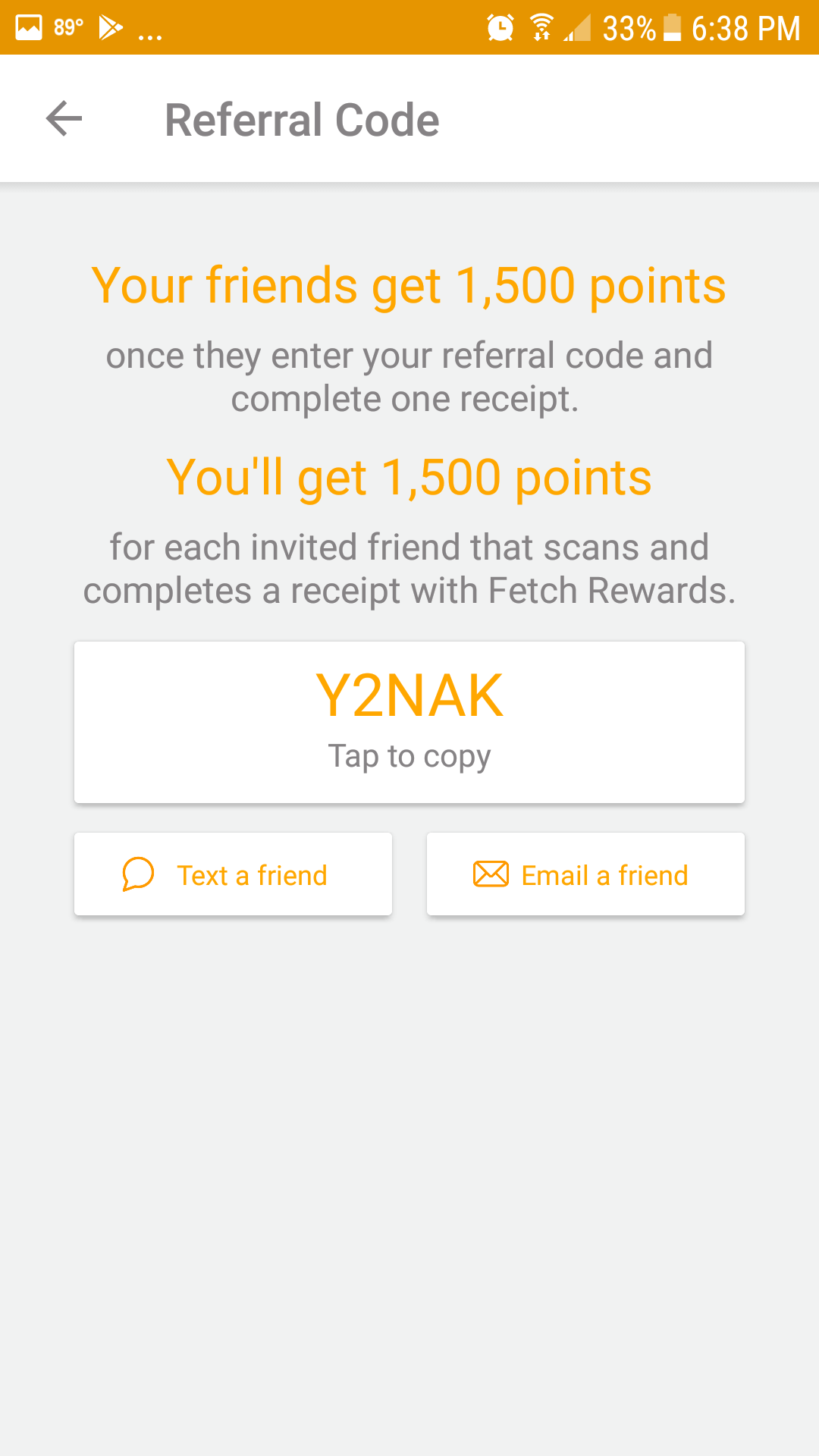 fetch rewards redeem code