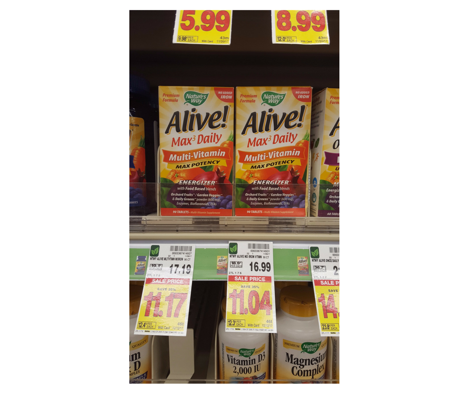 Alive Vitamins just $8.04 - Kroger Couponing