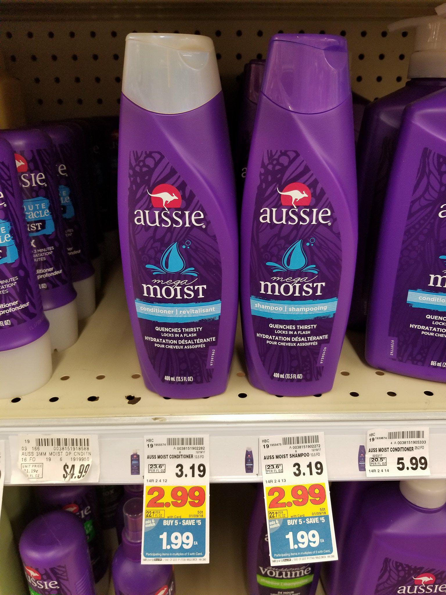FREE Aussie Shampoo and Conditioner today only! Kroger Couponing
