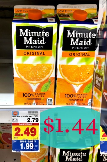 Minute Maid Orange Juice Just 1 44 Kroger Couponing