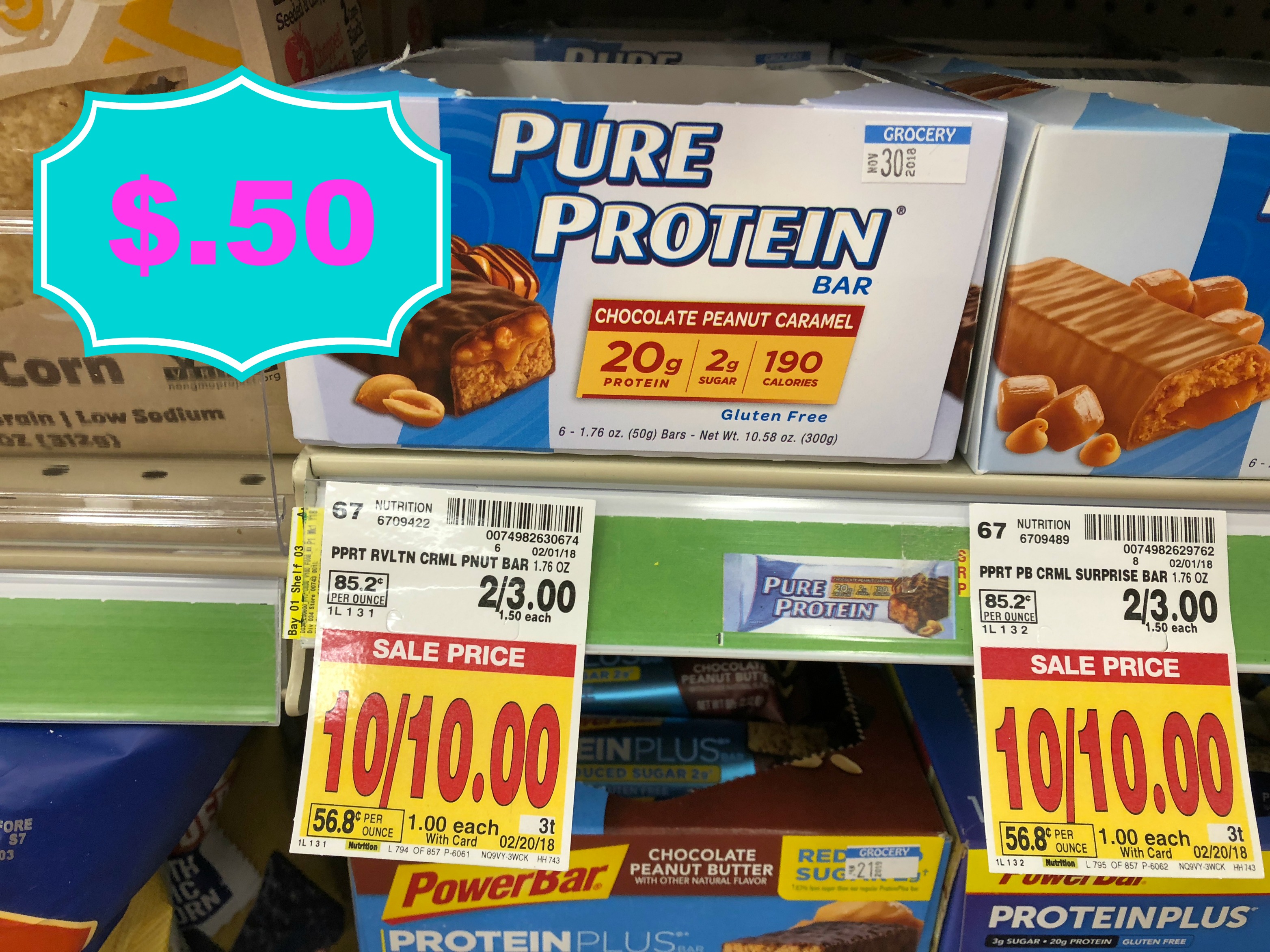Pure Protein Bars just .50!!! Kroger Couponing