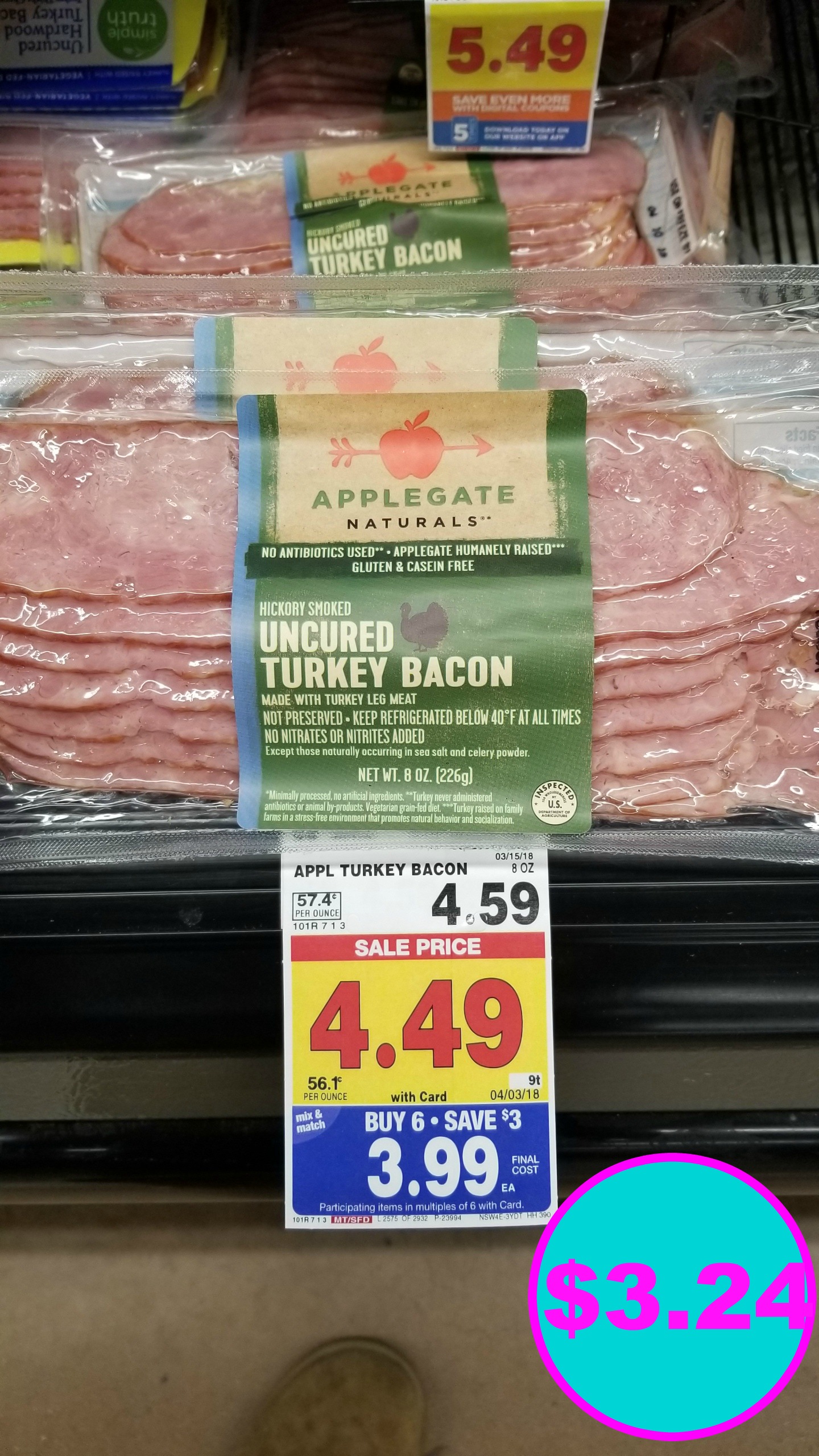 Applegate Turkey Bacon just 3.24 Kroger Couponing