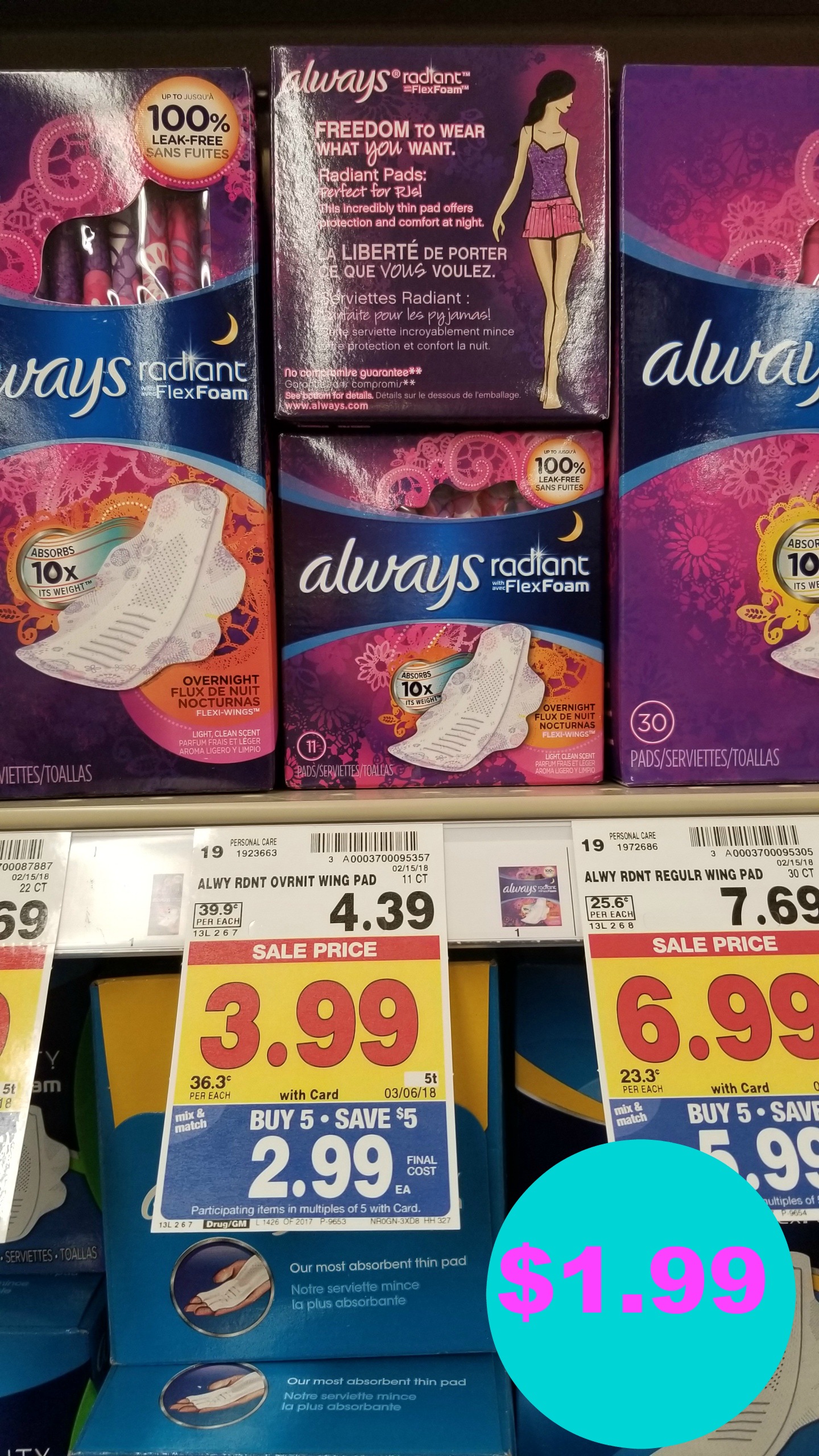 Always Infinity Pads just 1.99 Kroger Couponing