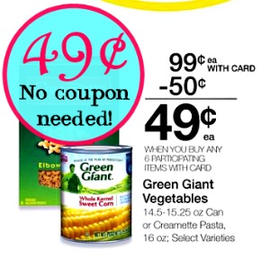 Green Giant Canned Vegetables Just 49¢ - Kroger Couponing