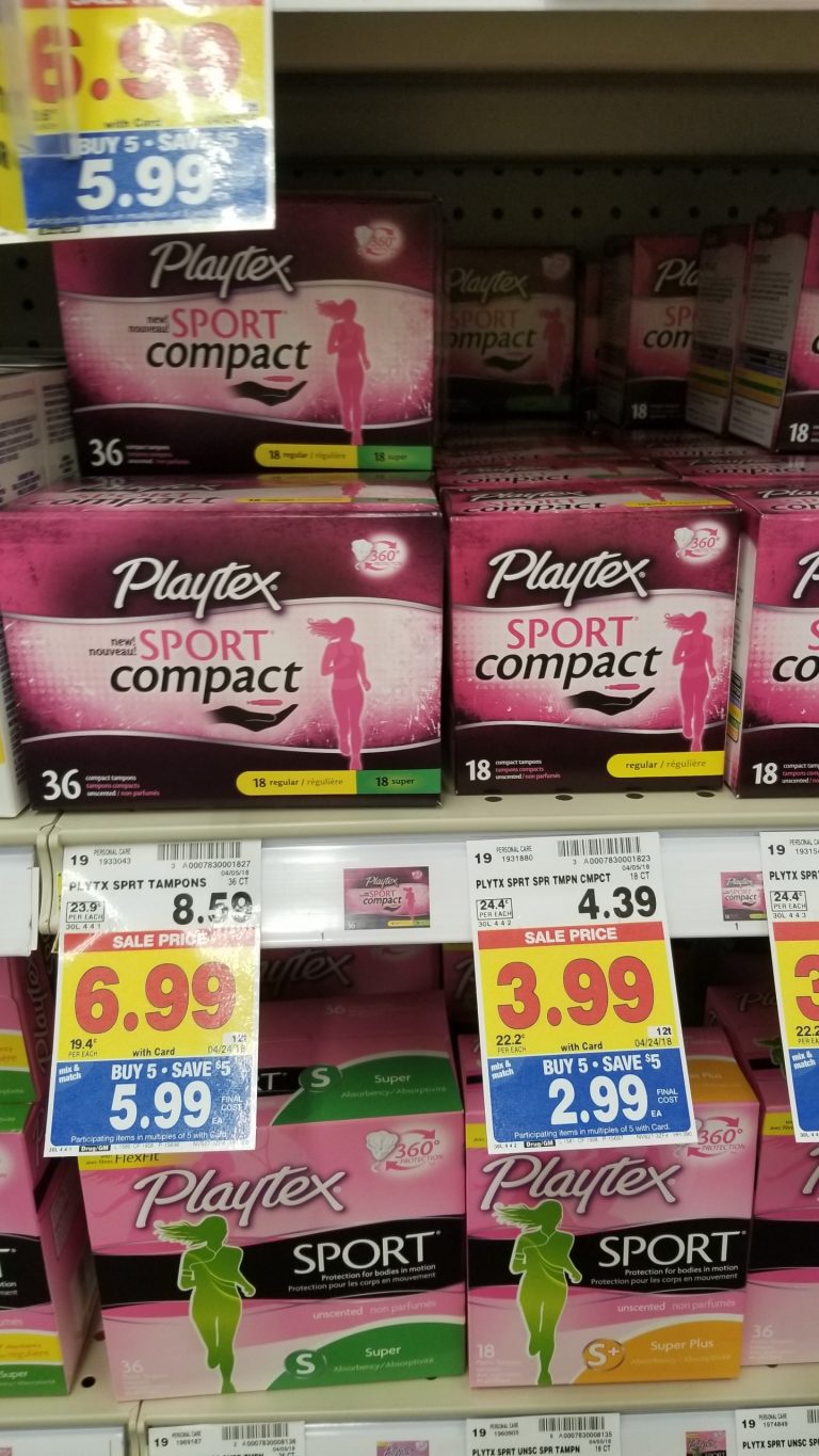 Playtex Sport Compact Tampons just $.99 - Kroger Couponing