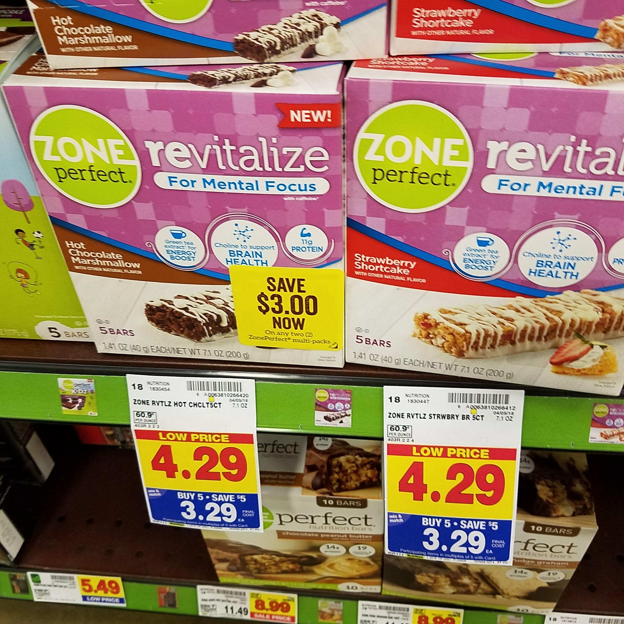 Zone Perfect Bars just .94! Kroger Couponing