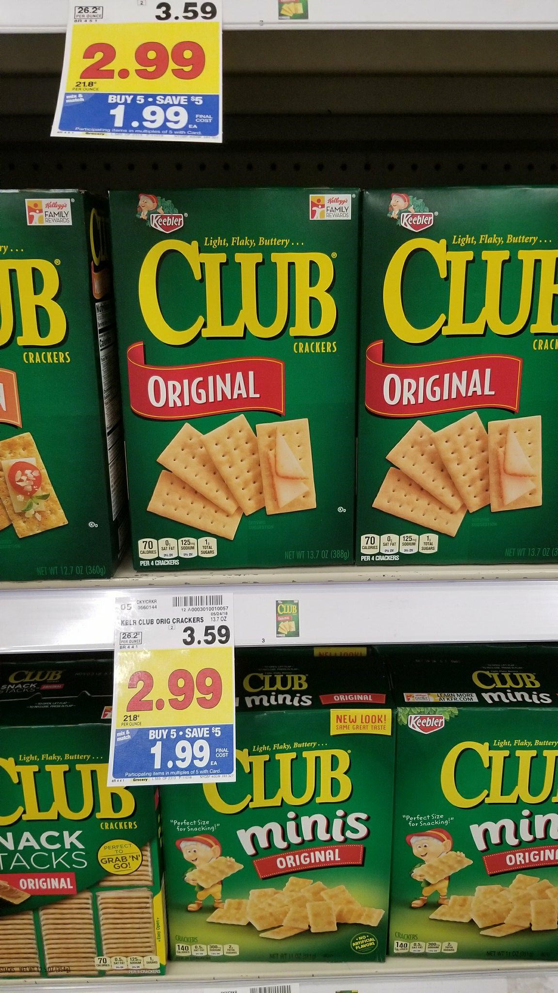Keebler Club Crackers just 1.49 Kroger Couponing