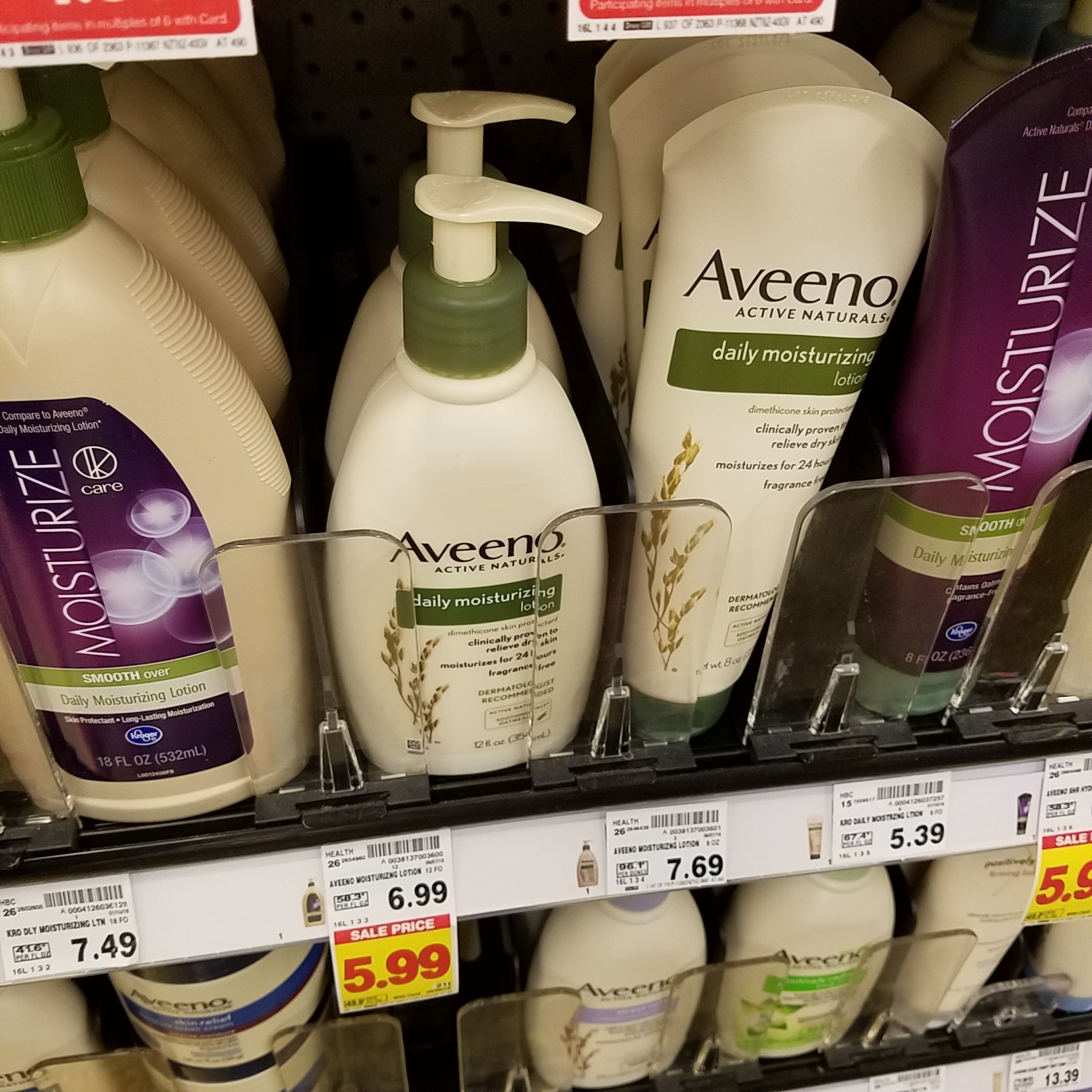 Aveeno Body Lotion jsut 3.99 Kroger Couponing