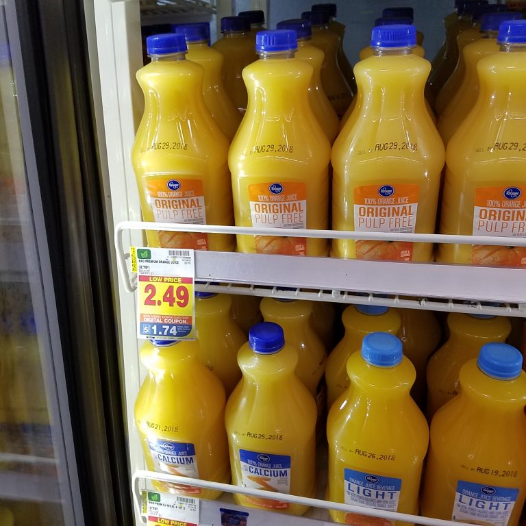 Kroger Orange Juice just 1.74 Kroger Couponing