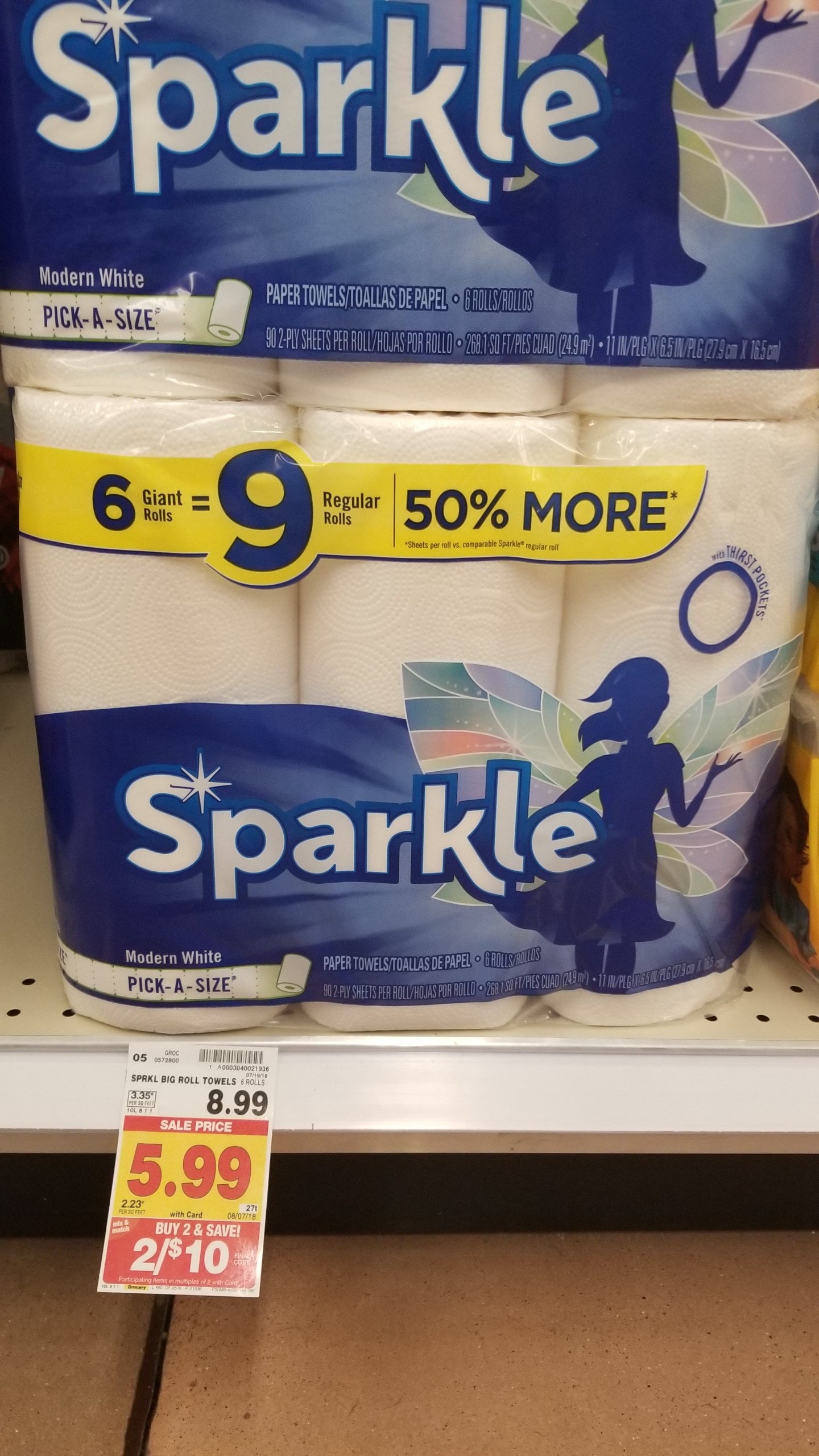 Sparkle Paper Towels just 4.00 Kroger Couponing