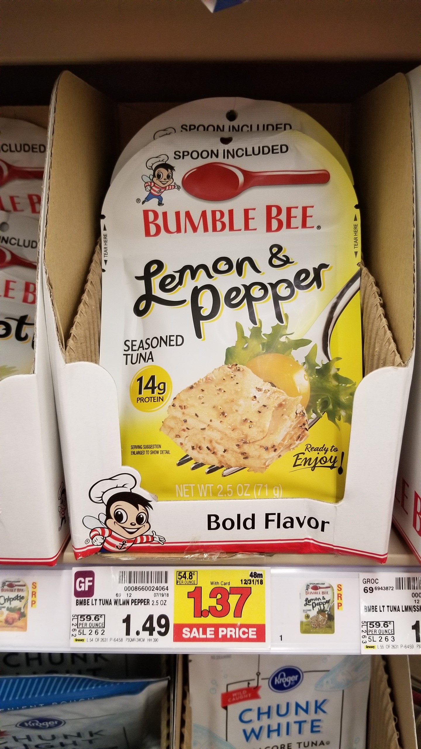 Bumble Bee Seasoned Tuna Pouches just 1.00 Kroger Couponing