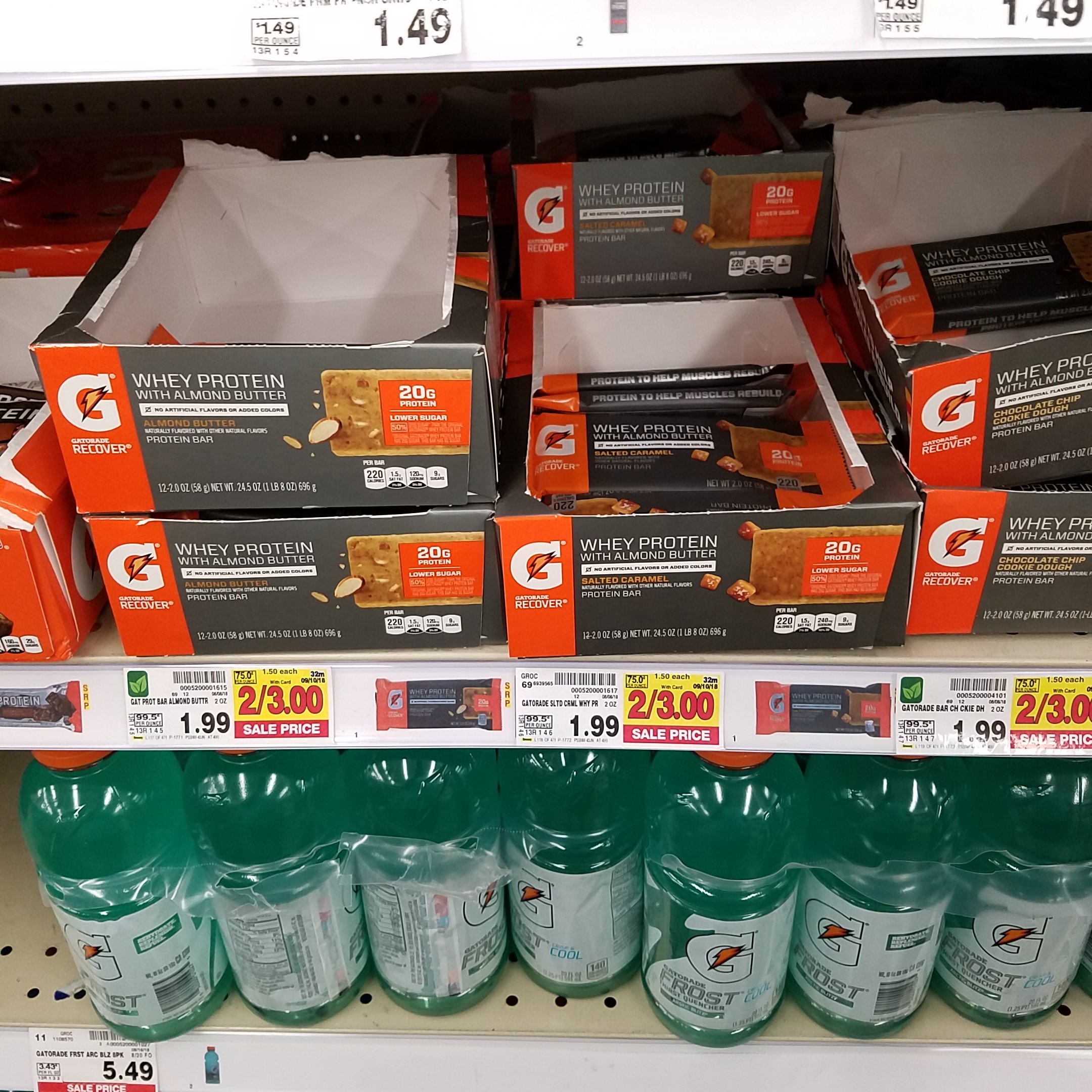 Gatorade Whey Protein Bar just .25 Kroger Couponing