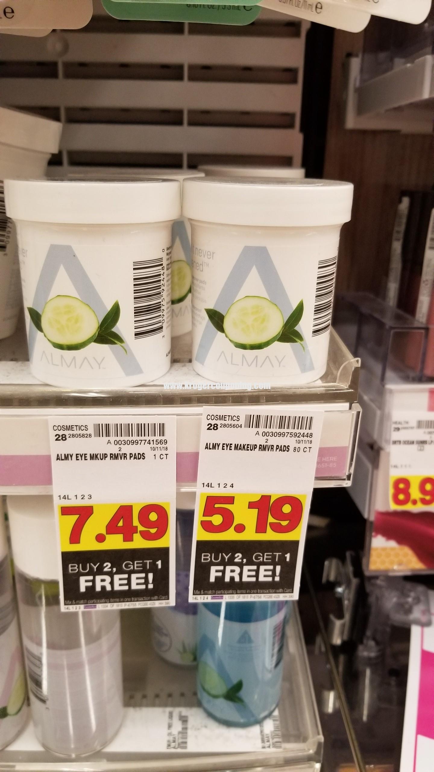 Almay Makeup Remover just 2.46 Kroger Couponing