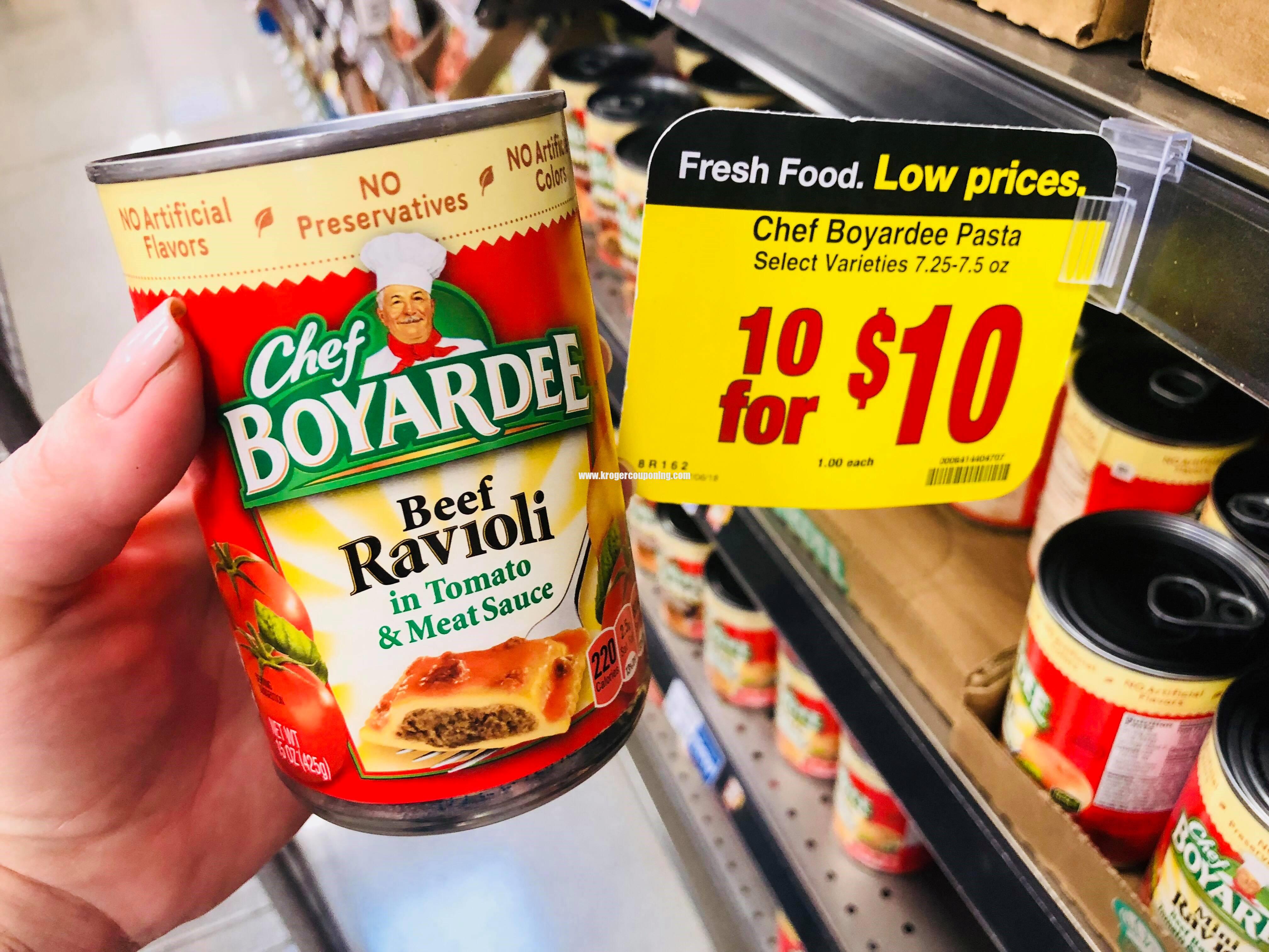 Chef Boyardee Pasta just $.75 - Kroger Couponing