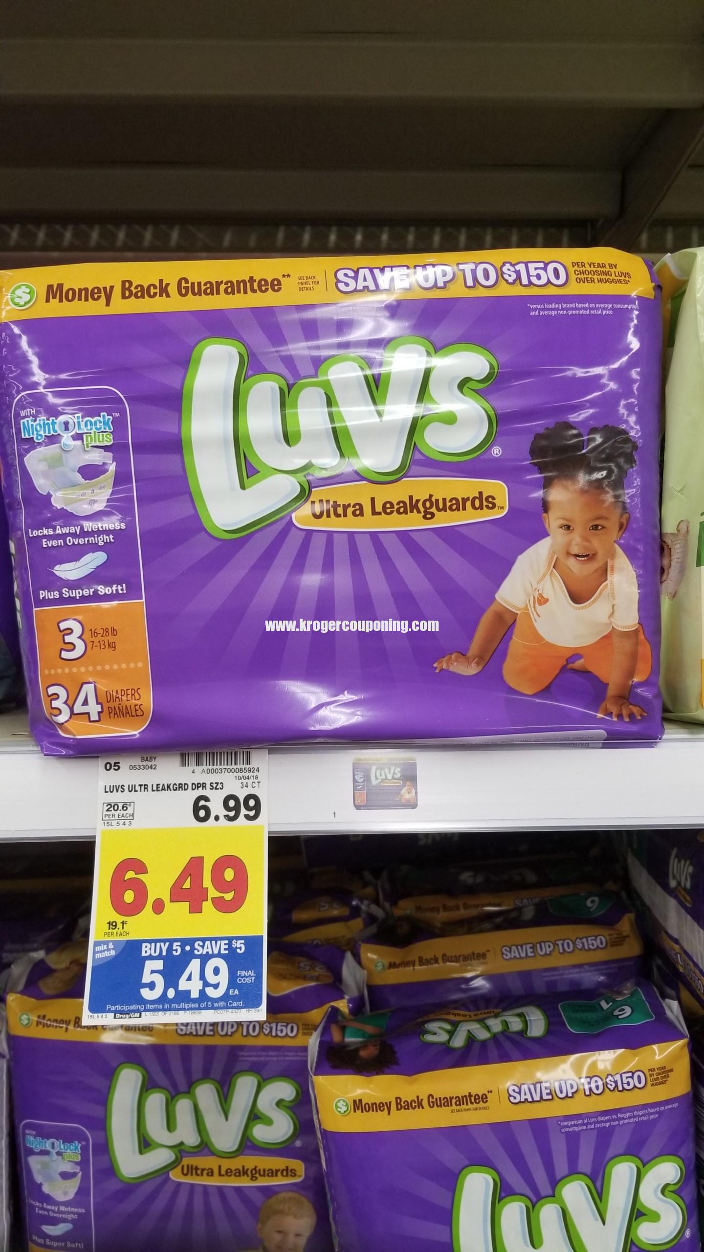 Luvs Diapers just $3.49 - Kroger Couponing