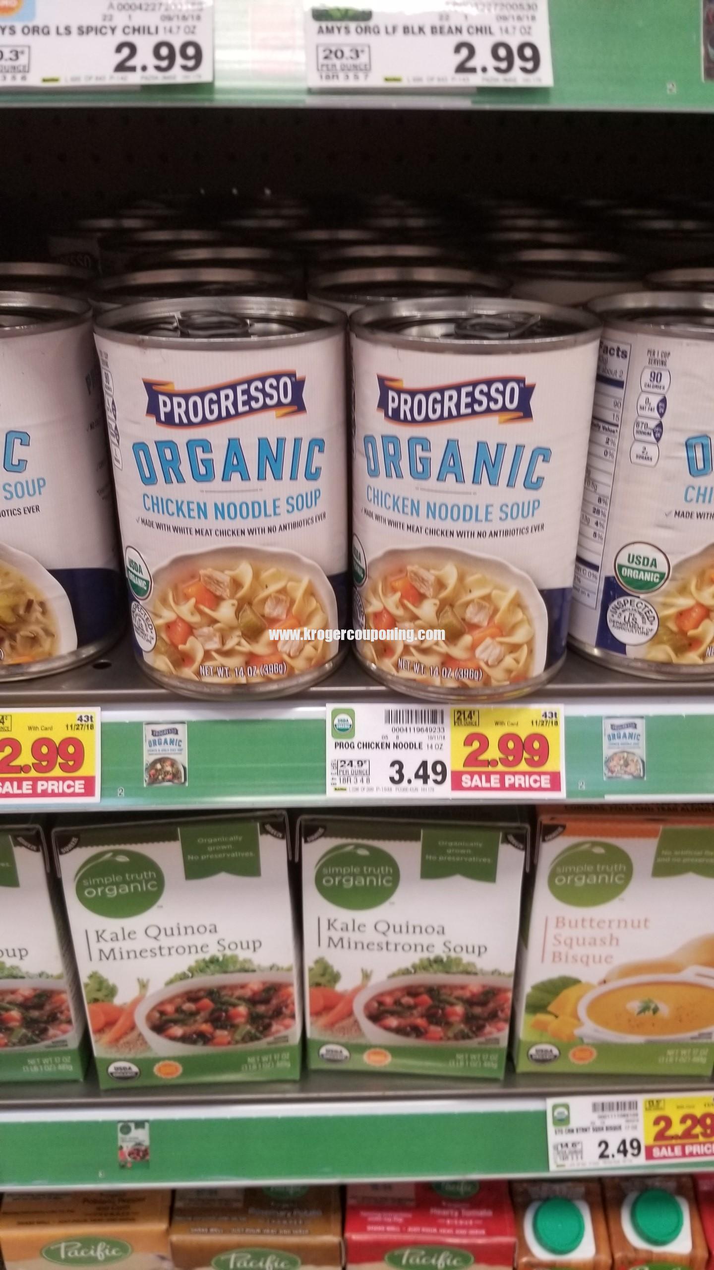Progresso Organic Soup just $2.49 - Kroger Couponing