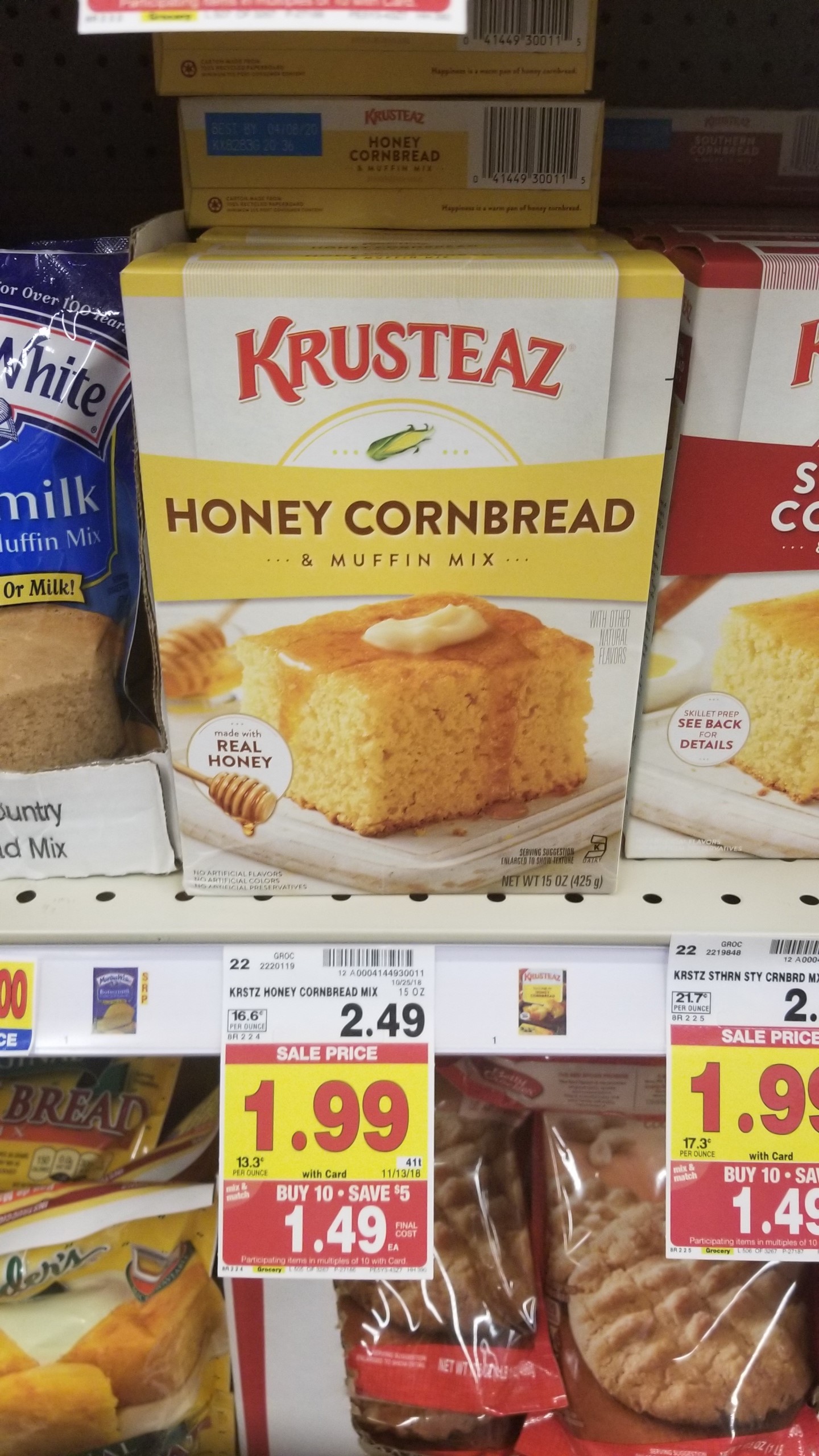 Krusteaz Cornbread Mix just .99 Kroger Couponing