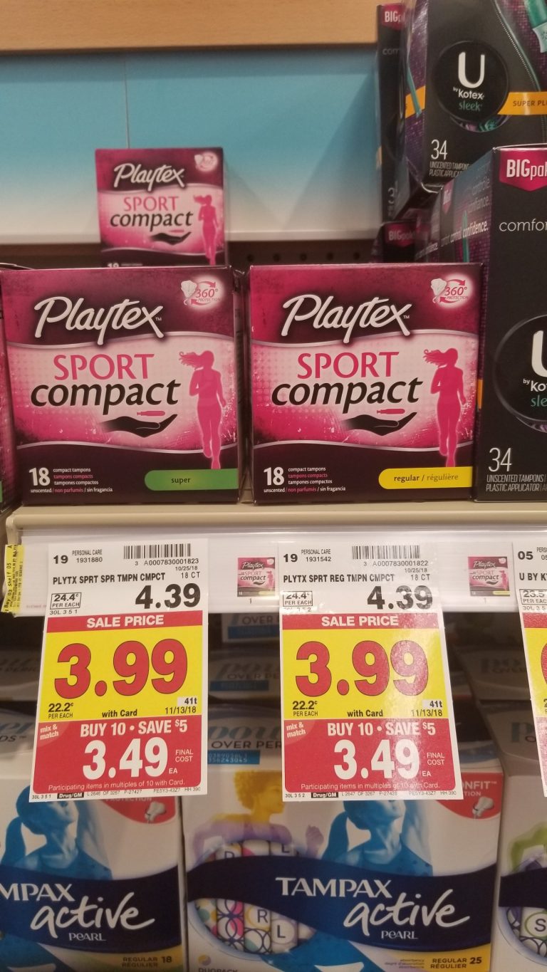 Playtex Tampons just 2.49 Kroger Couponing
