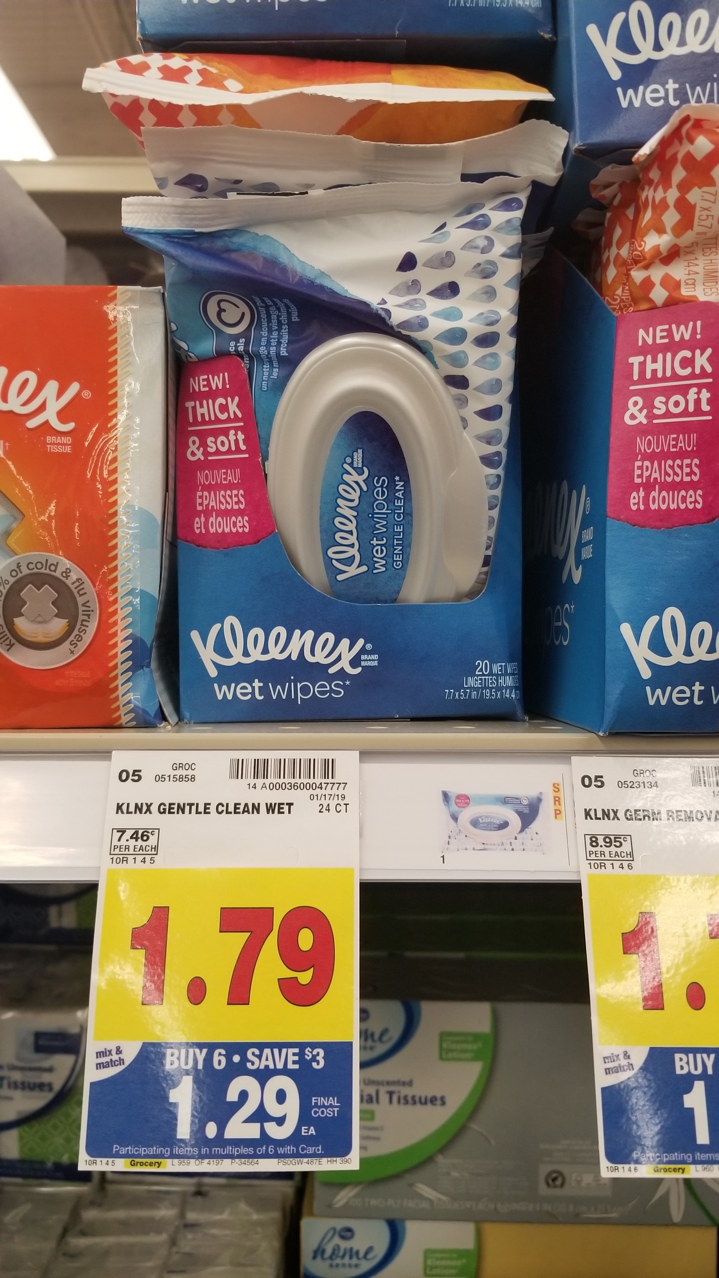 Kleenex Wet Wipes just .29 Kroger Couponing