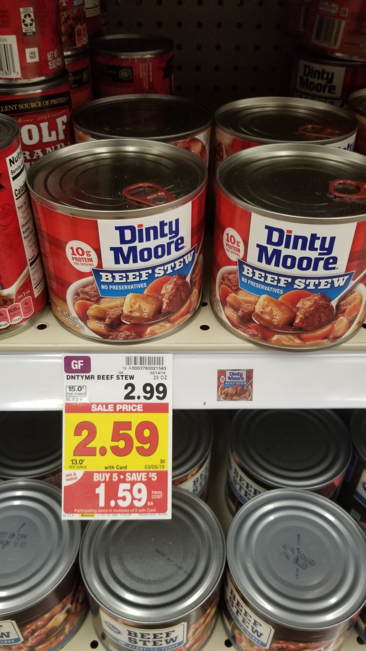 Dinty Moore just $1.22 - Kroger Couponing