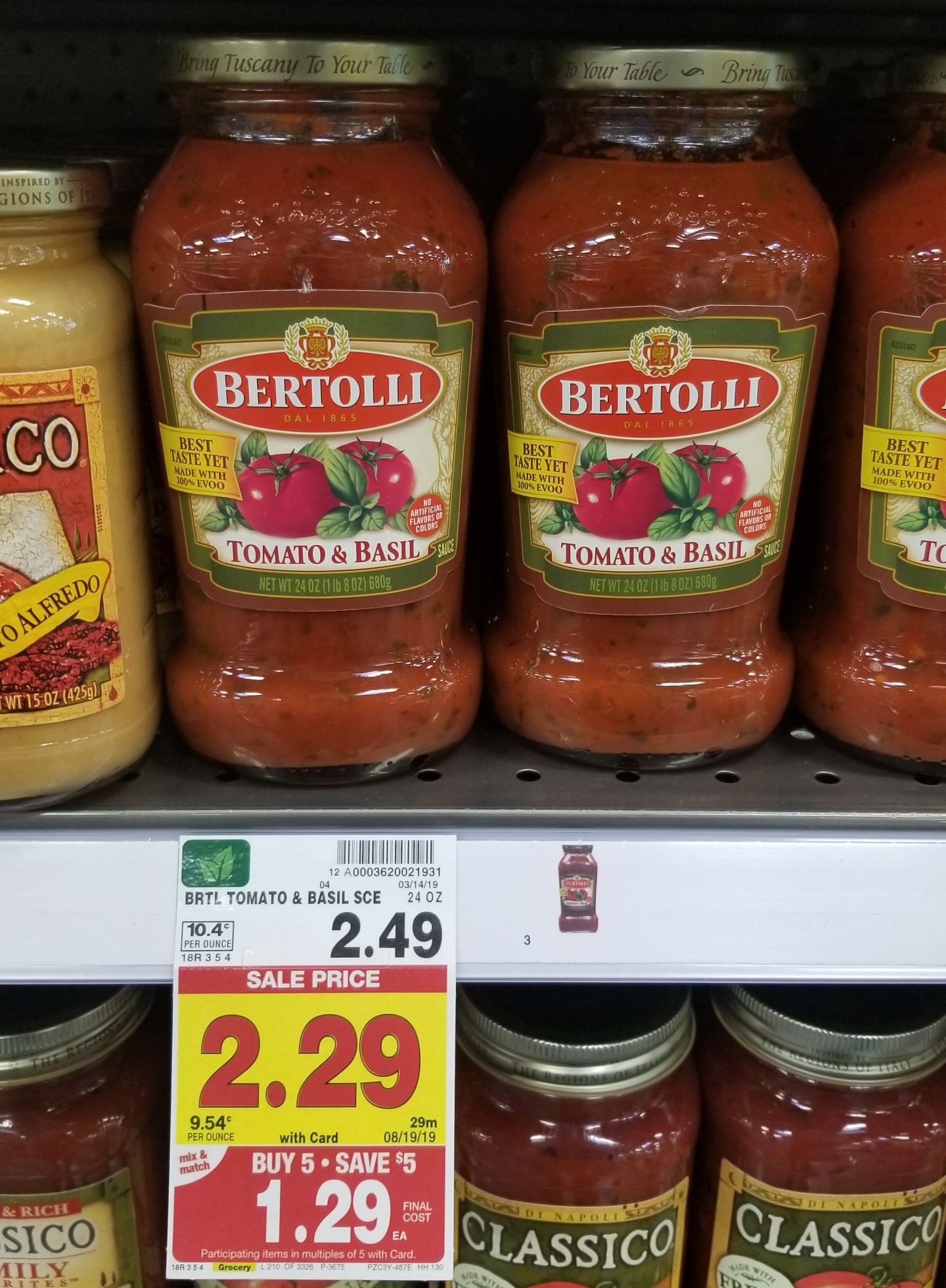 Bertolli Pasta Sauce just $.54 - Kroger Couponing