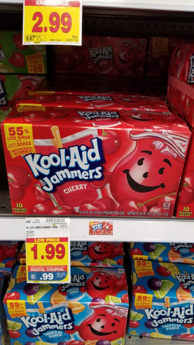 Kool Aid Jammers just .88 Kroger Couponing