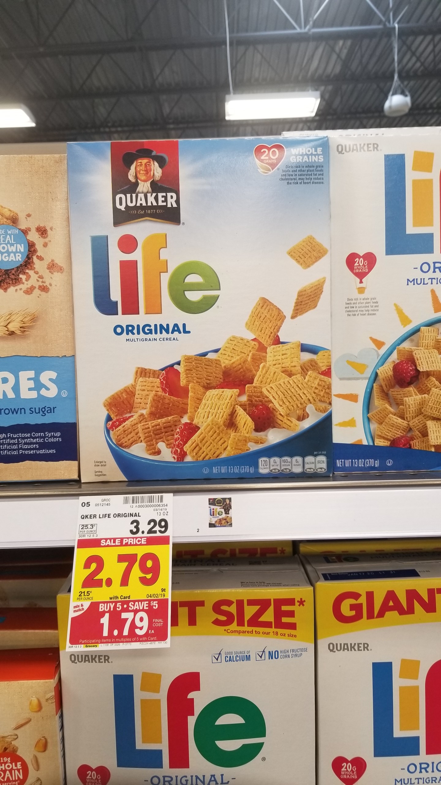 Quaker Life Cereal just $1.29 - Kroger Couponing