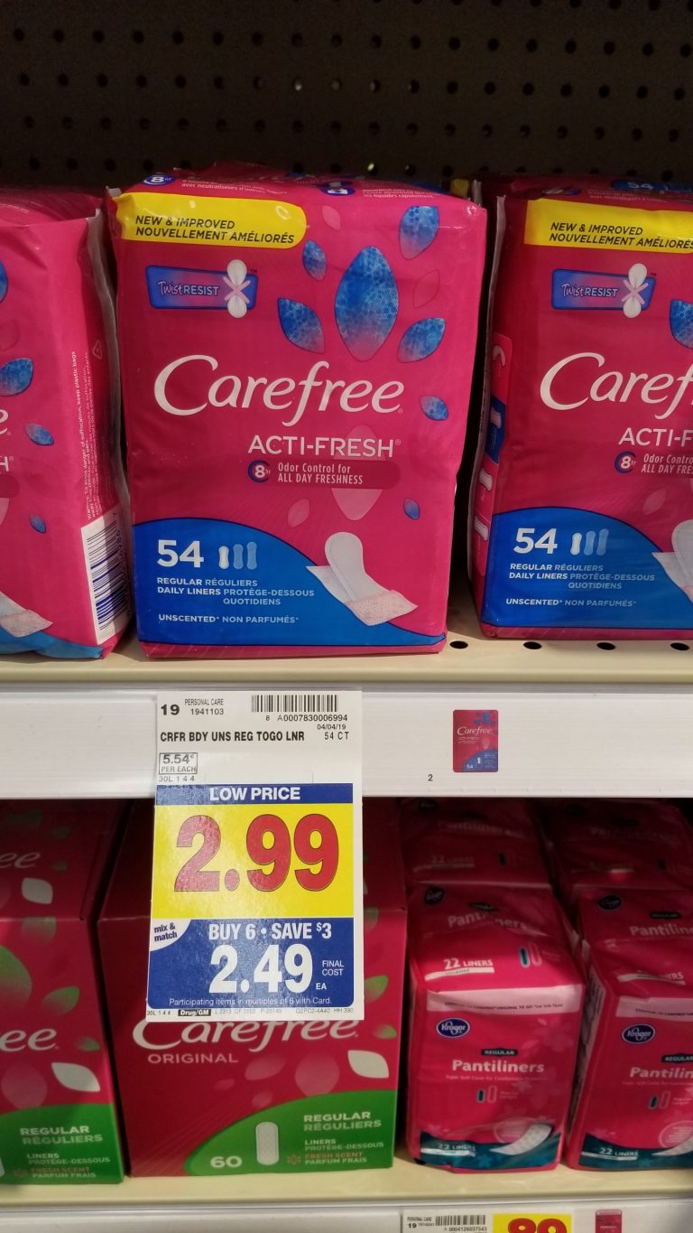 Carefree Liners just $1.49 - Kroger Couponing