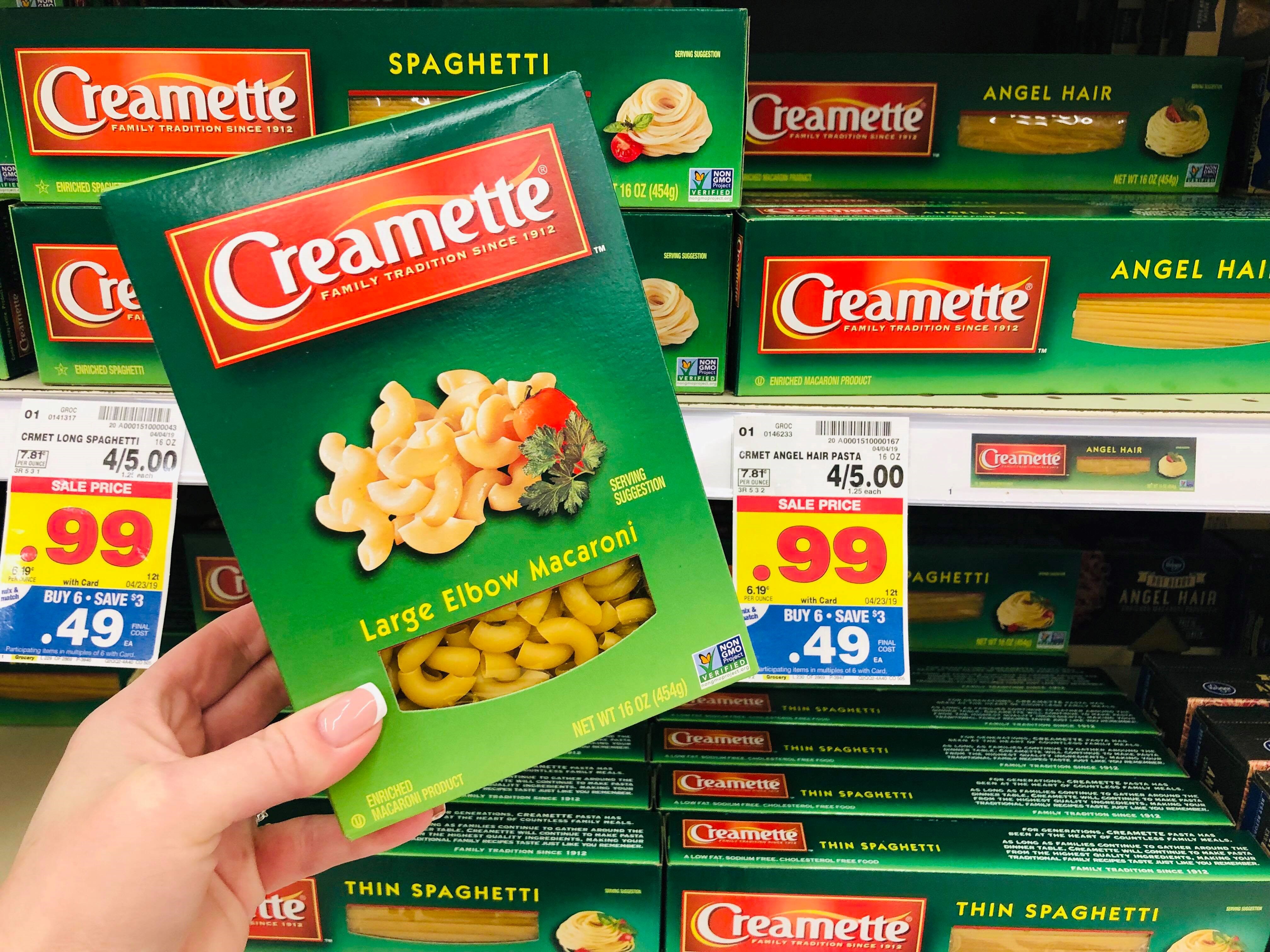 FREE Creamette Pasta! Kroger Couponing
